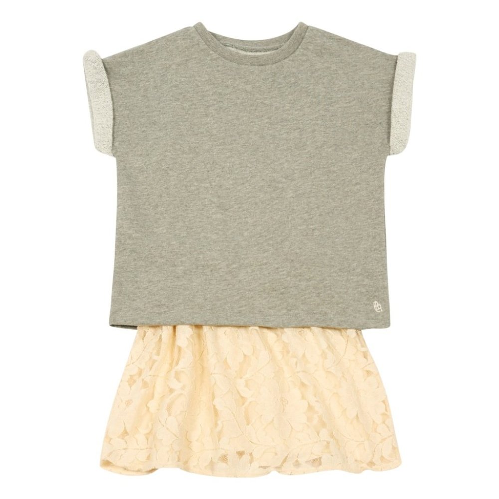 NWT Bellerose Lace Fleece 2-Piece Lace Dress